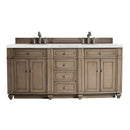 James Martin Bristol 72" Double Bathroom Vanity, Whitewashed Walnut
