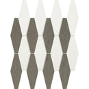 Champagne, Bosphorus Honed Rhomboid Blend Limestone Mosaics 11x14 15/16
