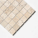 Chiaro Tumbled 2x2 Travertine Mosaics 12x12