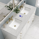 James Martin Chicago 60" Double Bathroom Vanity, Glossy White