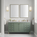 James Martin Chicago 60" Double Vanity Cabinet, Smokey Celadon