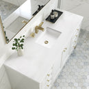 James Martin Chicago 60" Single Bathroom Vanity, Glossy White