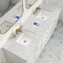 James Martin Chicago 72" Double Bathroom Vanity, Glossy White
