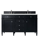 James Martin Brittany 60" Double Bathroom Vanity, Black Onyx