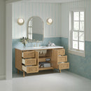 James Martin Laurent 60" Dual Mount Single Bathroom Vanity, Light Natural Oak