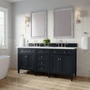 James Martin Brittany 72" Double Bathroom Vanity, Black Onyx