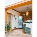 classic beige travertine tiles antique pattern tumbled CBLTAPTUM installed to a coffee shop floor