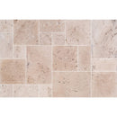 classic beige travertine tiles antique pattern tumbled CBLTAPTUM top floor grouted