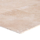 classic light beige travertine tile 24x24 Honed and Filled profile view