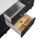 James Martin Lorelai 72" Double Bathroom Vanity, Black Onyx