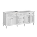 James Martin Lorelai 72" Double Bathroom Vanity, Bright White