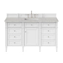 James Martin Brittany 60" Single Bathroom Vanity, Bright White