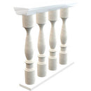 crema marfil marble balustrade polished MEGBC01 angle view