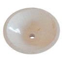 Crema Marfil Marble Natural Stone V-Shape Tapered Above Vanity Bathroom Sink High-Gloss Polished top angle view