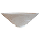 Crema Marfil Marble Natural Stone V-Shape Tapered Above Vanity Bathroom Sink High-Gloss Polished side view