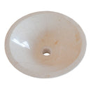Crema Marfil Marble Natural Stone Tapered Sink High-Gloss Polished  (D)16" (H)6"