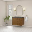James Martin Laurent 36" Dual Mount Single Bathroom Vanity, Honey Oak
