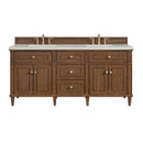 James Martin Lorelai 72" Double Bathroom Vanity, Mid-Century Walnut