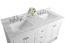 Maili Bathroom Vanity with Sink and Carrara White Marble Top Cabinet Set Villohome