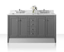 Shelton Bathroom Vanity with Sink and Carrara White Marble Top Cabinet Set Villohome