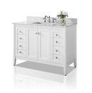 Shelton Bathroom Vanity with Sink and Carrara White Marble Top Cabinet Set Villohome
