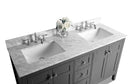 Maili Bathroom Vanity with Sink and Carrara White Marble Top Cabinet Set Villohome