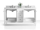 Kayleigh Bathroom Vanity with Sink and Carrara White Marble Top Cabinet Set Villohome