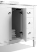 Kayleigh Bathroom Vanity with Sink and Carrara White Marble Top Cabinet Set Villohome