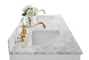 Maili Bathroom Vanity with Sink and Carrara White Marble Top Cabinet Set Villohome