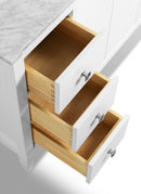 Kayleigh Bathroom Vanity with Sink and Carrara White Marble Top Cabinet Set Villohome