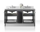 Shelton Bathroom Vanity with Sink and Carrara White Marble Top Cabinet Set Villohome