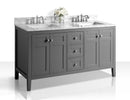 Maili Bathroom Vanity with Sink and Carrara White Marble Top Cabinet Set Villohome
