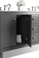 Kayleigh Bathroom Vanity with Sink and Carrara White Marble Top Cabinet Set Villohome