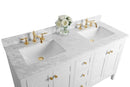 Maili Bathroom Vanity with Sink and Carrara White Marble Top Cabinet Set Villohome