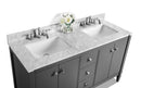 Kayleigh Bathroom Vanity with Sink and Carrara White Marble Top Cabinet Set Villohome