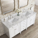 James Martin Brittany 72" Double Bathroom Vanity, Bright White