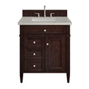 James Martin Brittany 30" Single Bathroom Vanity, Burnished Mahogany
