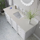 James Martin Brittany 60" Single Bathroom Vanity, Bright White