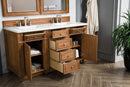 James Martin Bristol 60" Double Bathroom Vanity, Saddle Brown