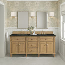 James Martin Lorelai 72" Double Bathroom Vanity, Light Natural Oak