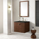 James Martin Amberly 30" Dual Mount Single Bathroom Vanity, Mid-Century Walnut