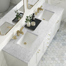 James Martin Chicago 72" Double Bathroom Vanity, Glossy White