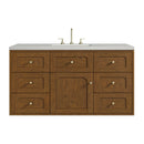James Martin Laurent 48" Dual Mount Single Bathroom Vanity, Honey Oak