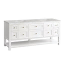 James Martin Breckenridge 72" Double Bathroom Vanity, Bright White