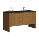 James Martin Hudson 60" Double Bathroom Vanity, Honey Oak