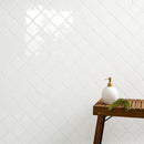 Whisper White Arabesque 10.83" x 15.5" Glazed Ceramic Mesh-Mounted Mosaic Wall Tile Pattern-MSI Collection