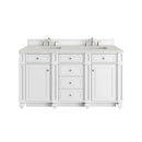 James Martin Bristol 60" Double Bathroom Vanity, Bright White