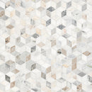 Arabescato Venato White Cube 11.73"x13.47" Honed Marble Mesh Mounted Mosaic Tile - MSI Collection