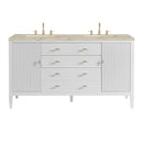 James Martin Myrrin 60" Double Bathroom Vanity, Bright White