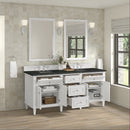 James Martin Lorelai 72" Double Bathroom Vanity, Bright White